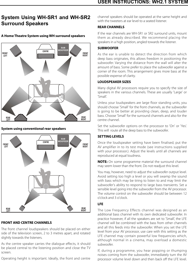 Page 5 of 8 - Wharfedale Wharfedale-Wharfedale-Wh-C-Users-Manual-  Wharfedale-wharfedale-wh-c-users-manual