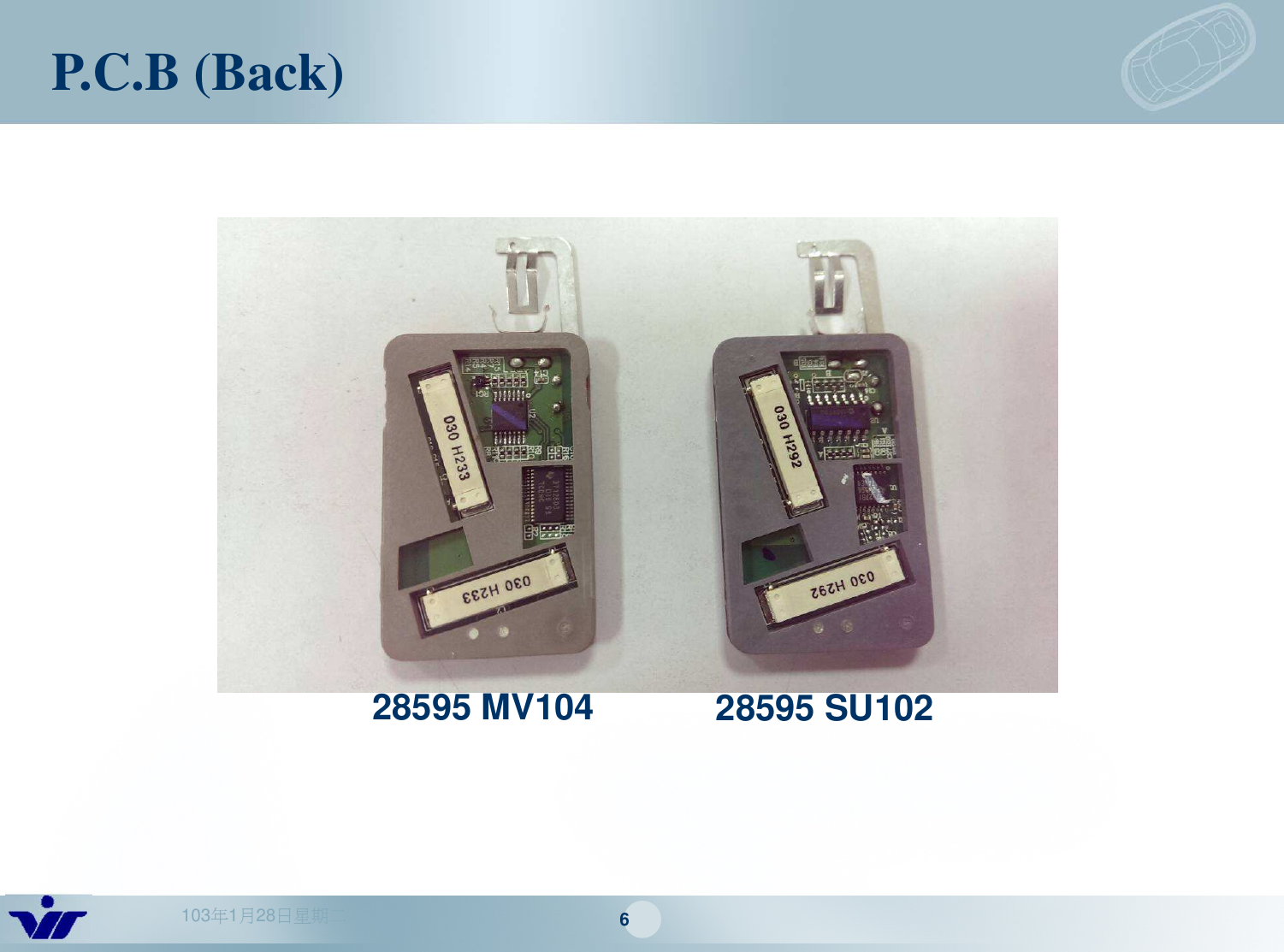 103年1月28日星期二 6P.C.B (Back)28595 SU10228595 MV104