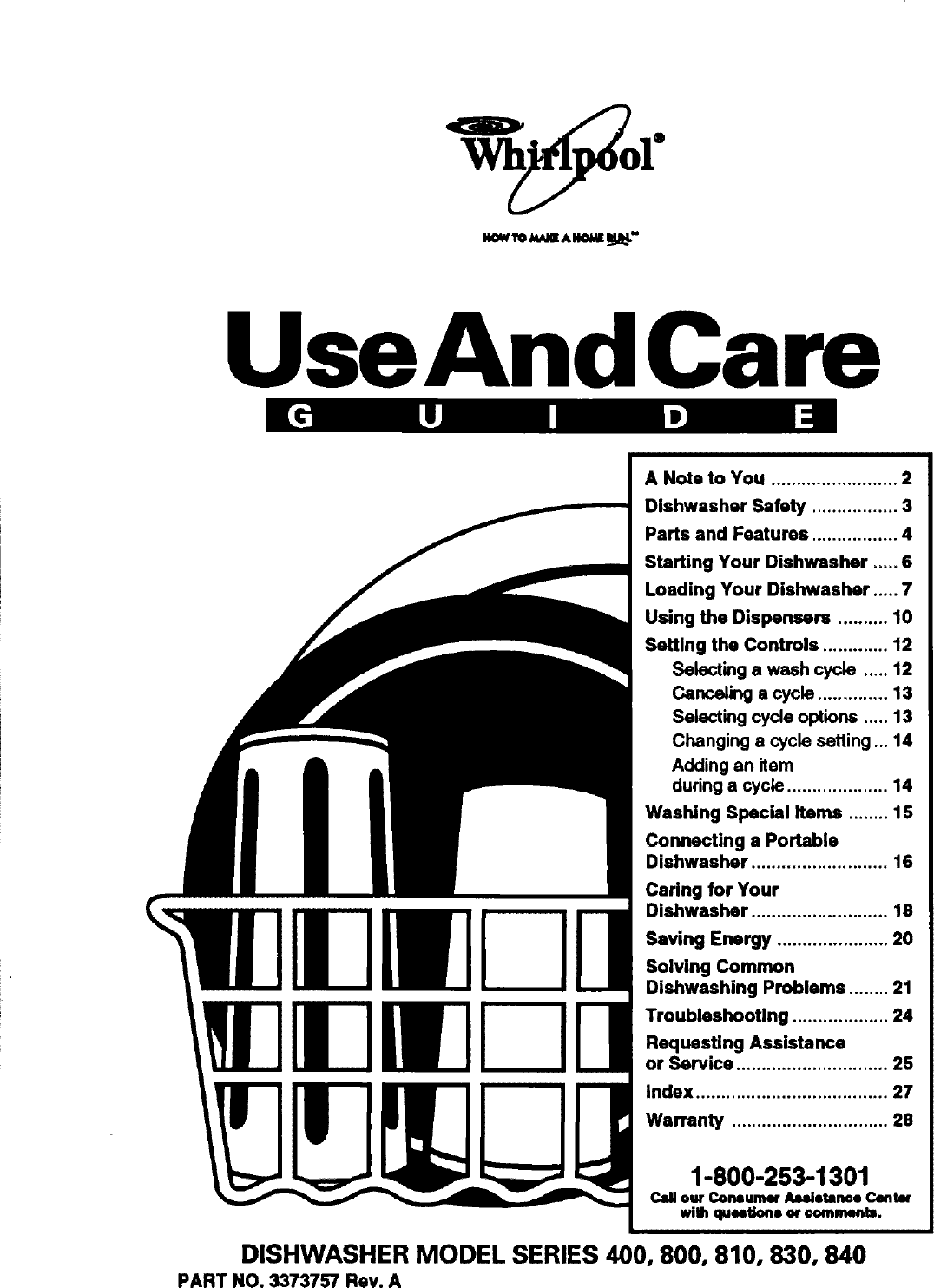Whirlpool DP840CWDB3 User Manual DISHWASHER Manuals And Guides L0711572