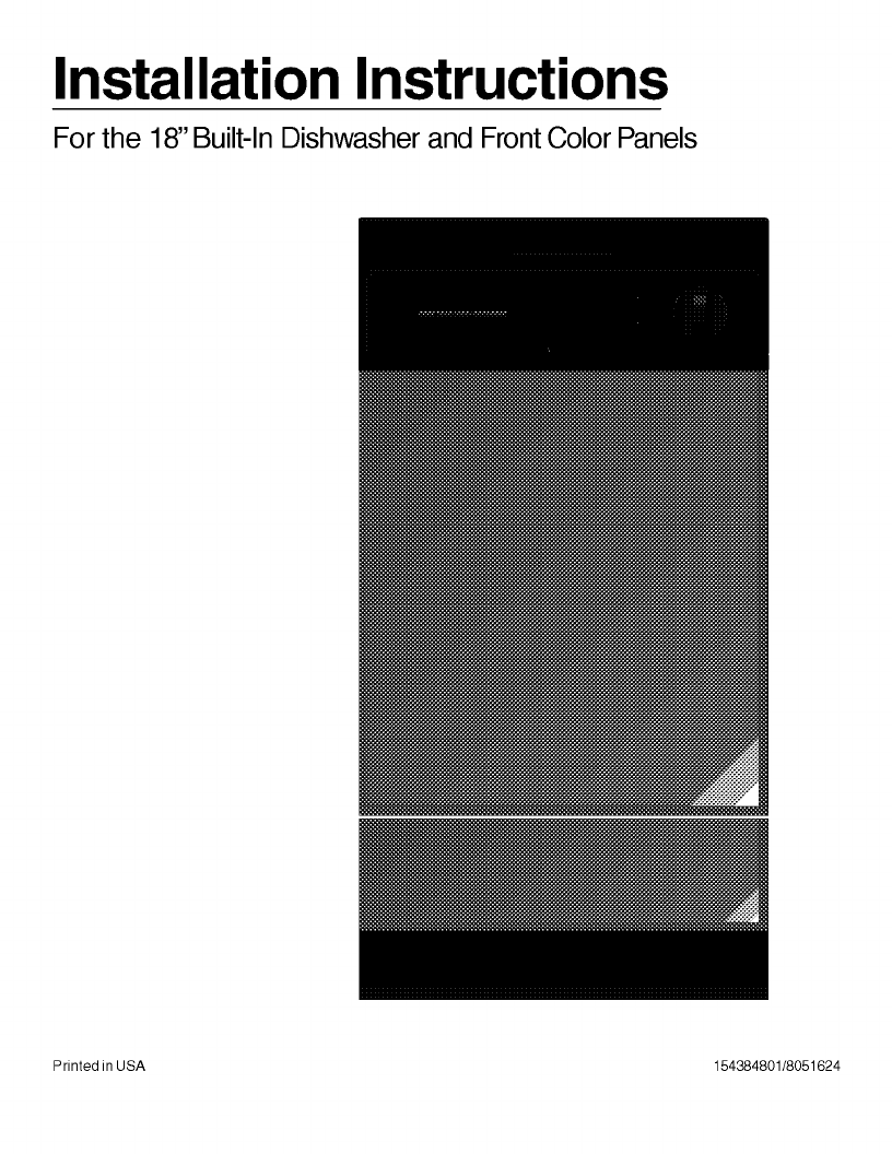 Dishwasher photo and guides: Whirlpool Built In Dishwasher Instructions