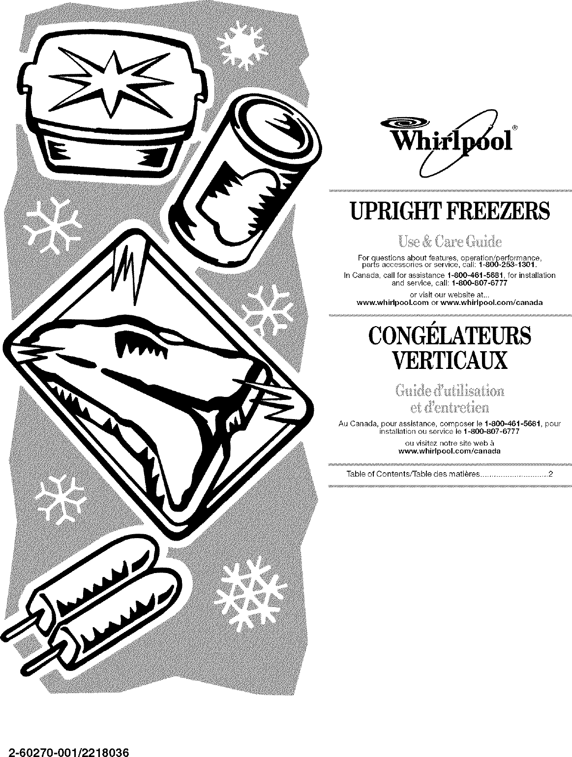 Whirlpool EV170NYLS00 User Manual UPRIGHT FREEZER Manuals And Guides