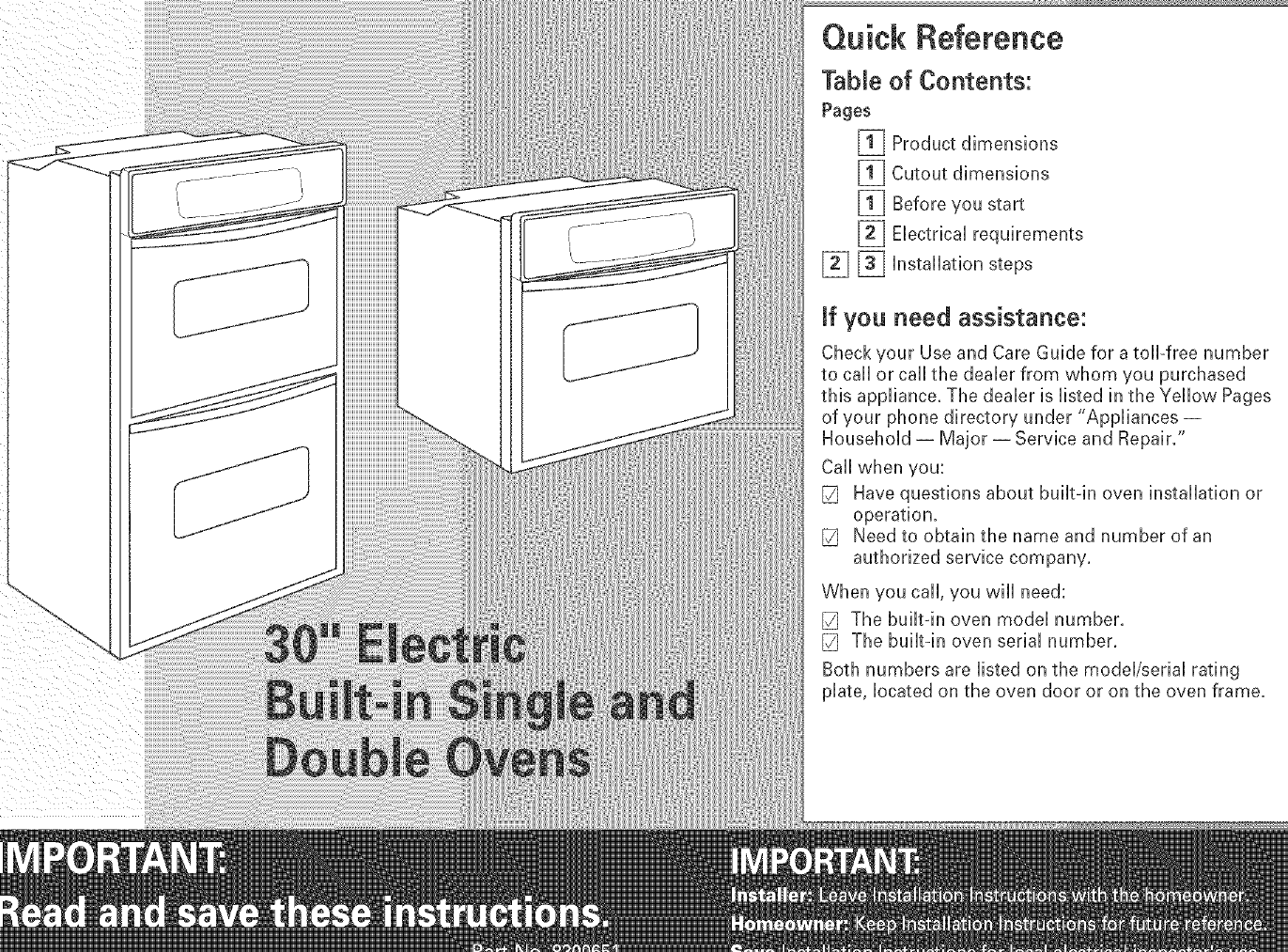Page 1 of 5 - Whirlpool GBD307PDB09 User Manual  BUILT IN OVEN - ELECTRIC Manuals And Guides L0409203