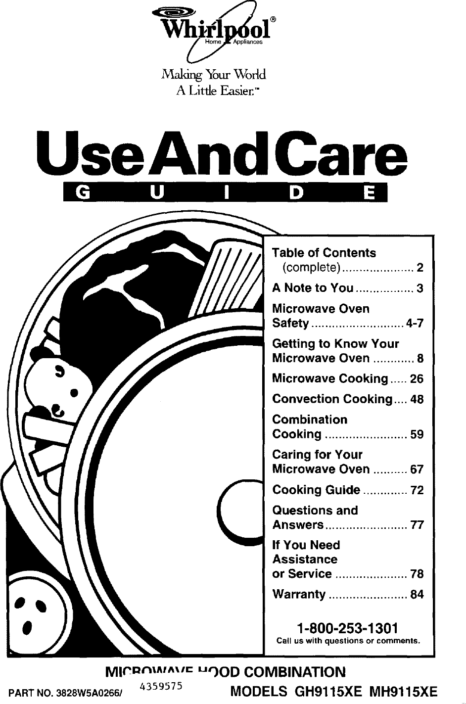 Whirlpool GH9115XEB0 User Manual MICROWAVE Manuals And Guides L0522957
