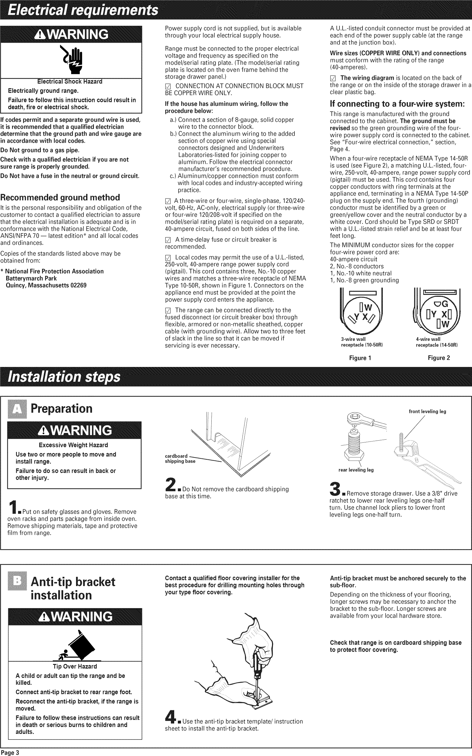 Whirlpool GR458LXLQ0 User Manual ELECTRIC RANGE Manuals And Guides L0906454