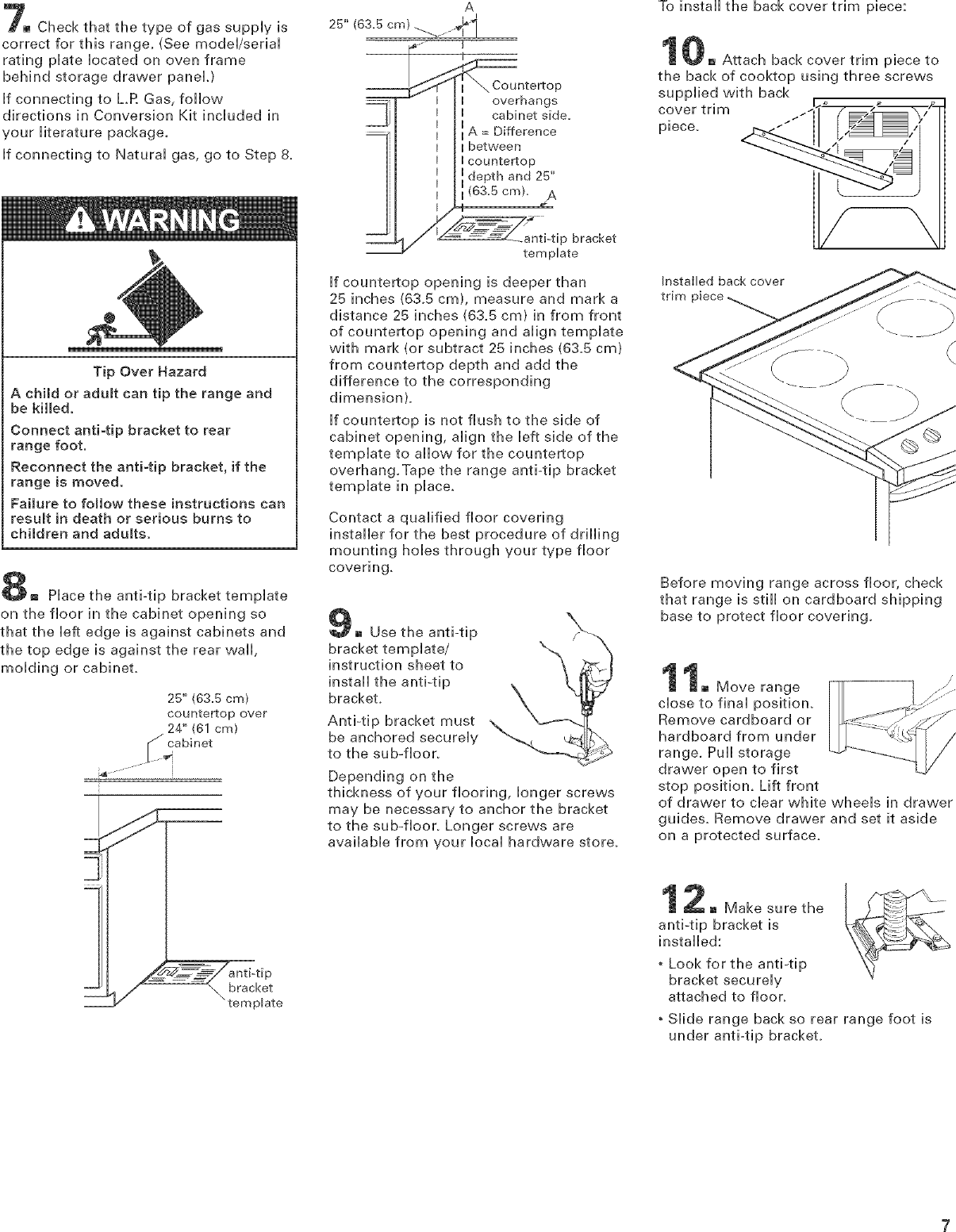 Page 7 of 10 - Whirlpool GW395LEGB6 User Manual  GAS RANGE - Manuals And Guides L0523245