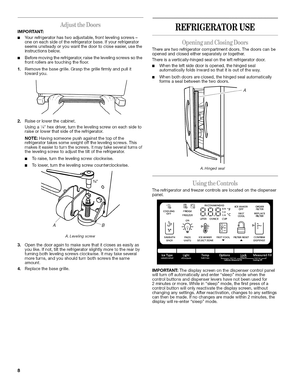 Whirlpool Refrigerators User Manual