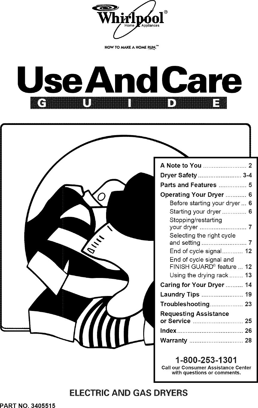 Whirlpool LEC8858EQ0 User Manual ELECTRIC DRYER Manuals And Guides L0803693