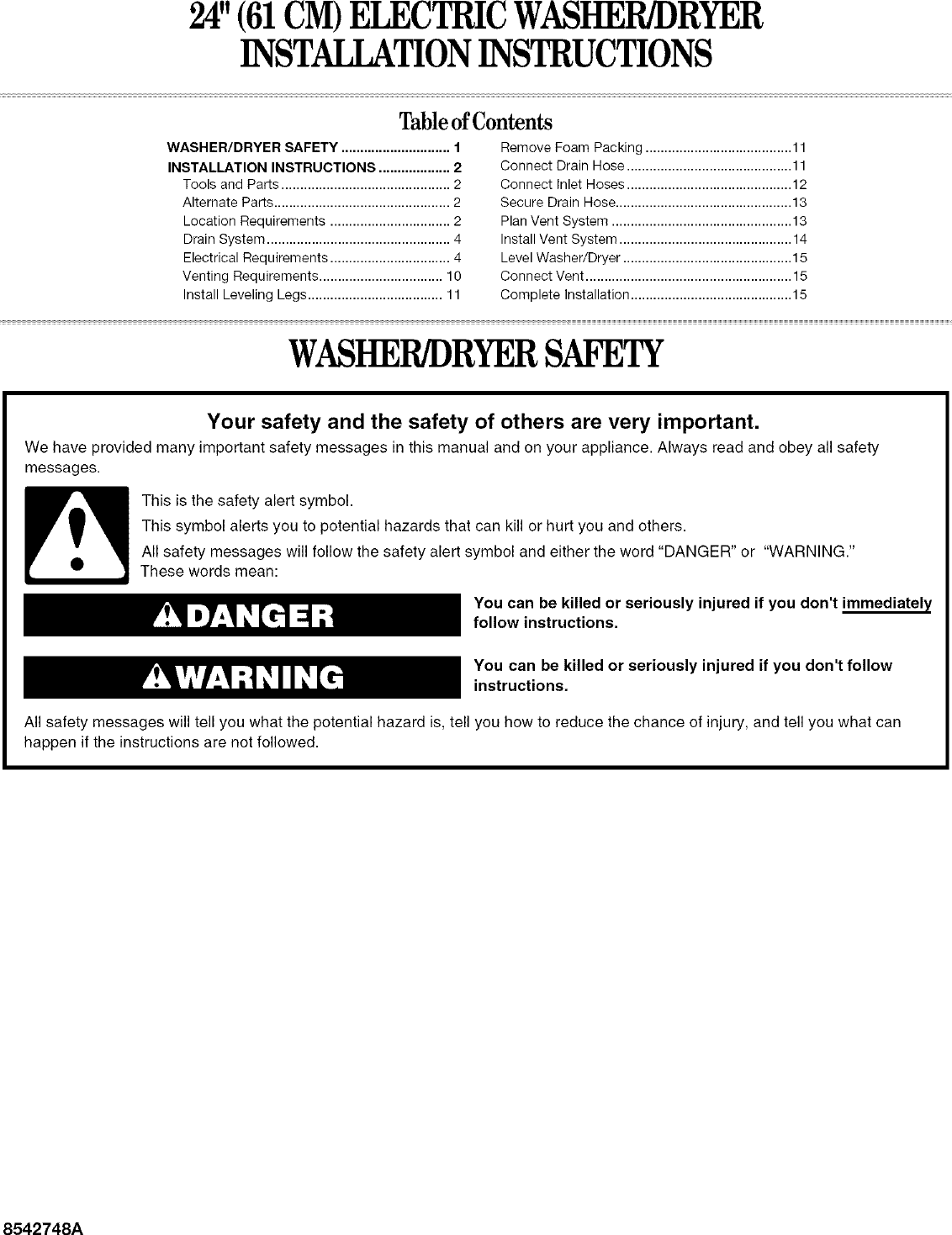 Whirlpool LTE5243DQ3 User Manual LAUNDRY CENTER Manuals And Guides L0412415