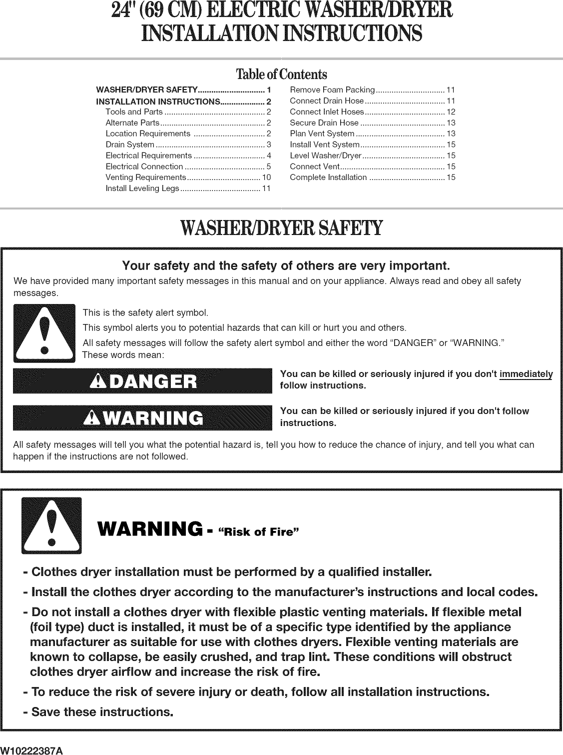 Whirlpool LTE5243DQ8 User Manual LAUNDRY CENTER Manuals And Guides L0903262