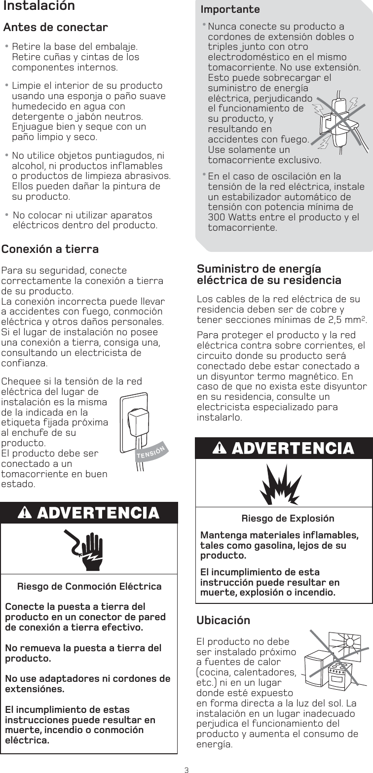 Page 3 of 6 - W10645124  Use And Care Guide SP-WZC12AETWW1