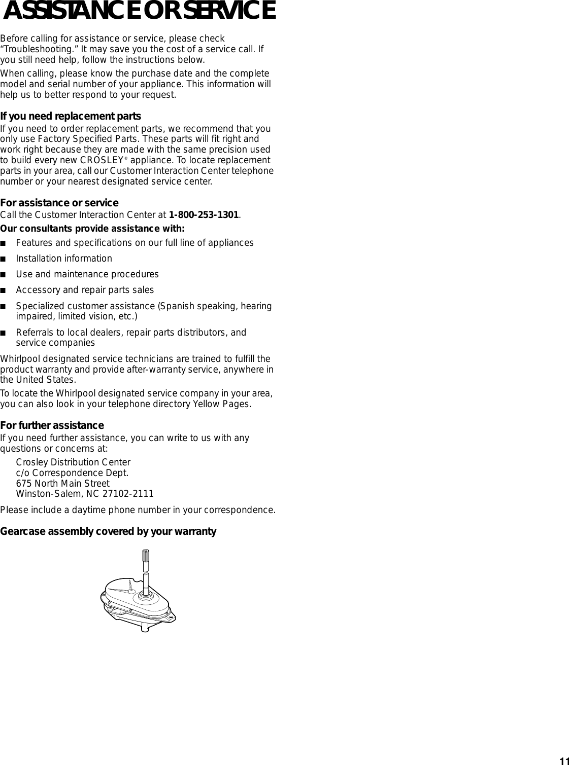 Page 11 of 12 - Whirlpool Whirlpool-Conservator-3953964-Users-Manual- Roper Cover Graphic  Whirlpool-conservator-3953964-users-manual