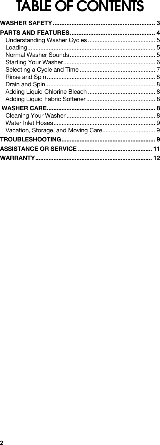 Page 2 of 12 - Whirlpool Whirlpool-Conservator-Cawx629Jq1-Users-Manual-  Whirlpool-conservator-cawx629jq1-users-manual