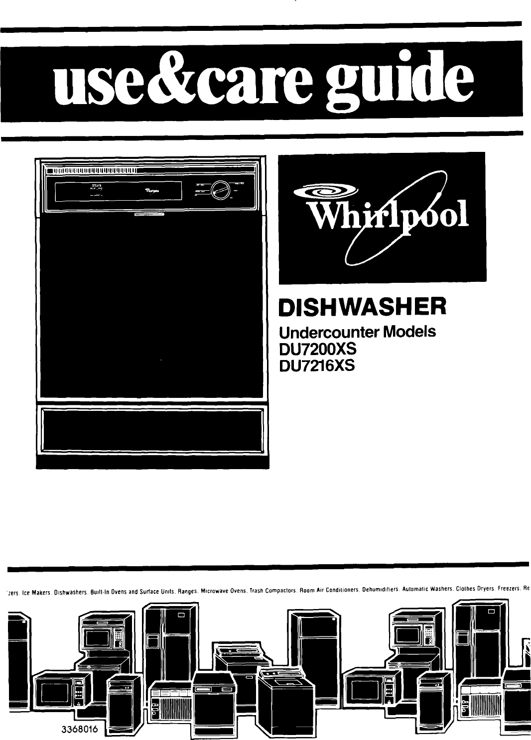 Whirlpool Du7200Xs Users Manual