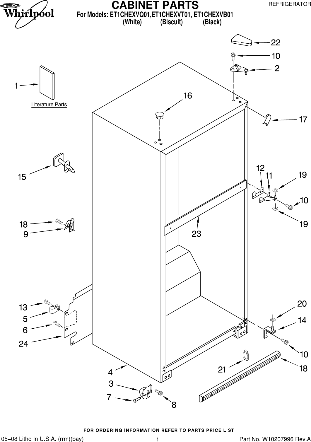 Page 1 of 12 - Whirlpool Whirlpool-Et1Chexvb01-Users-Manual-  Whirlpool-et1chexvb01-users-manual