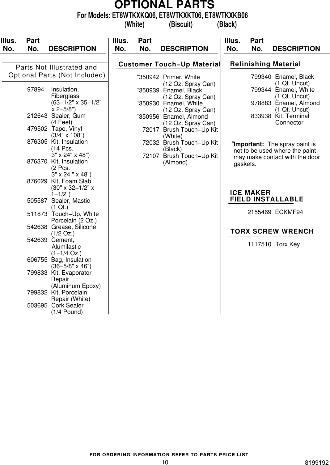 Page 10 of 10 - Whirlpool Whirlpool-Et8Wtkxkb06-Users-Manual-  Whirlpool-et8wtkxkb06-users-manual