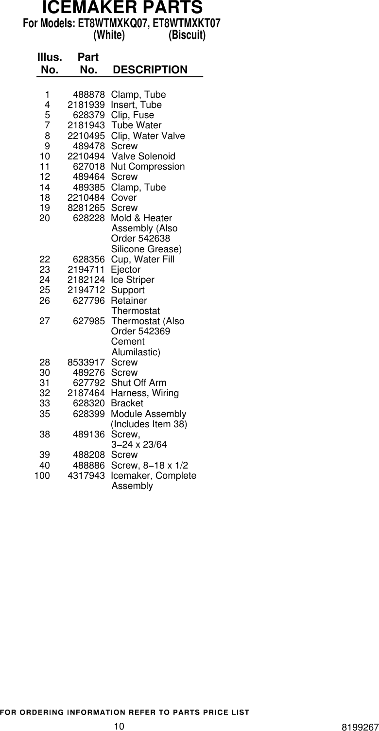 Page 10 of 12 - Whirlpool Whirlpool-Et8Wtmxkq07-Users-Manual-  Whirlpool-et8wtmxkq07-users-manual