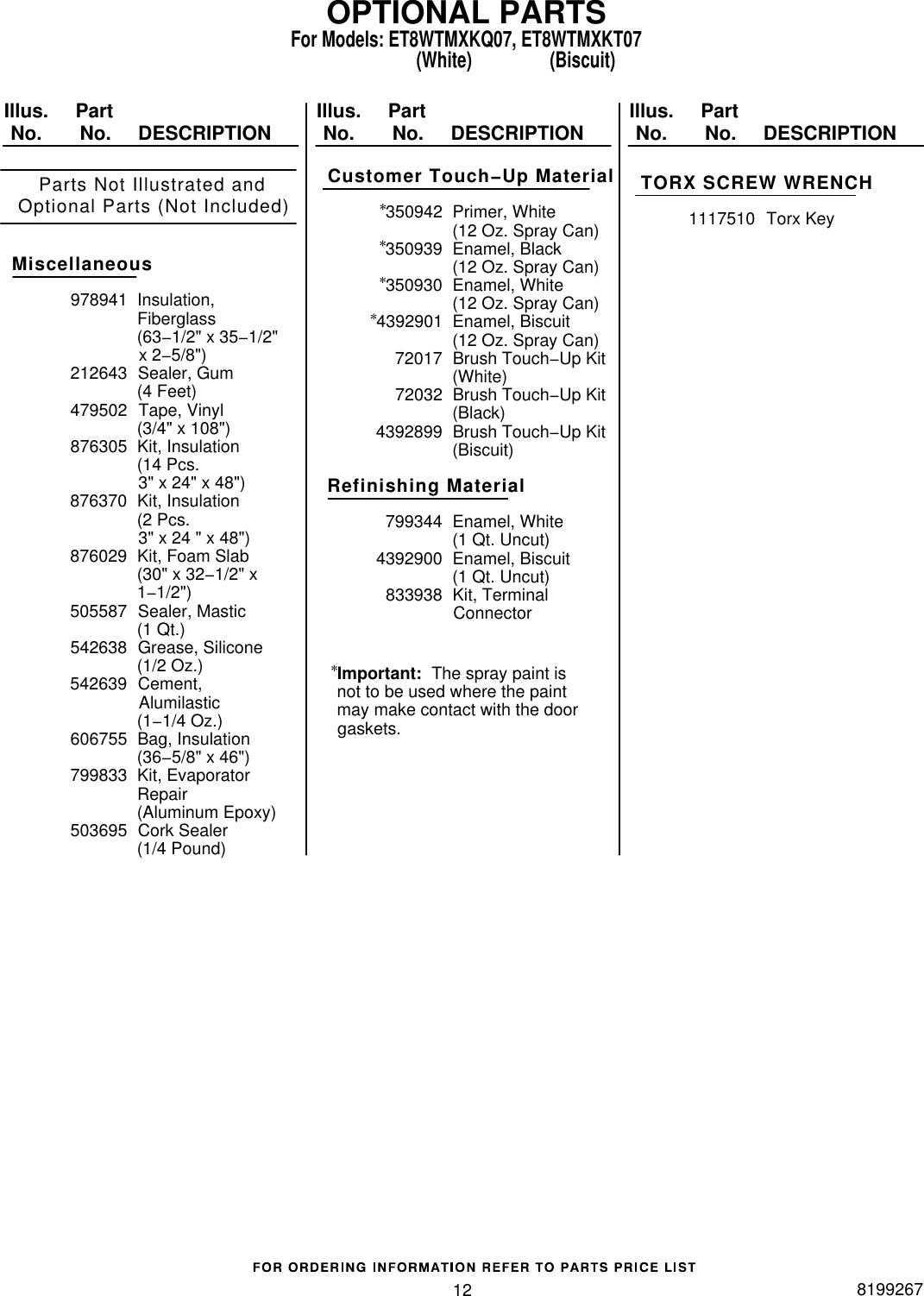 Page 12 of 12 - Whirlpool Whirlpool-Et8Wtmxkq07-Users-Manual-  Whirlpool-et8wtmxkq07-users-manual