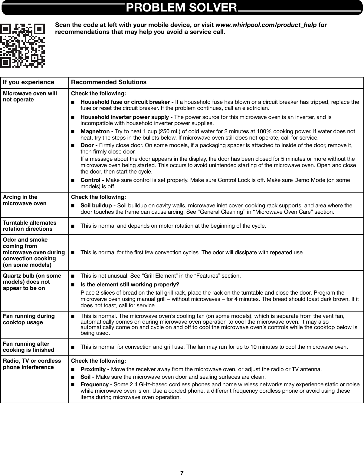 Page 7 of 8 - Whirlpool Whirlpool-Gh7208Xrs-Owner-S-Manual W10545080A GH7208XR UG EN