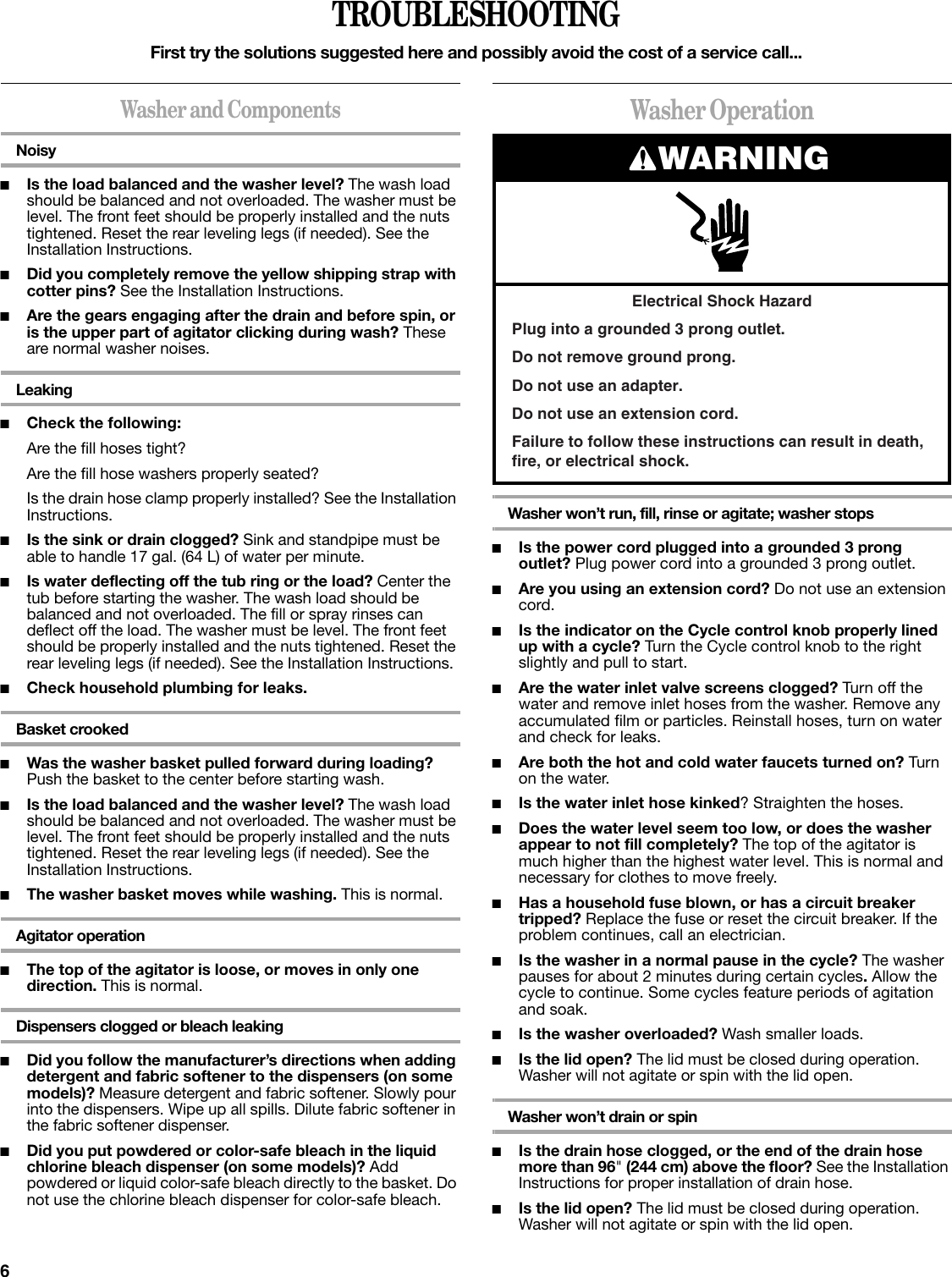 Page 6 of 8 - Whirlpool Whirlpool-Inglis-Ias5000Rq0-Users-Manual-  Whirlpool-inglis-ias5000rq0-users-manual