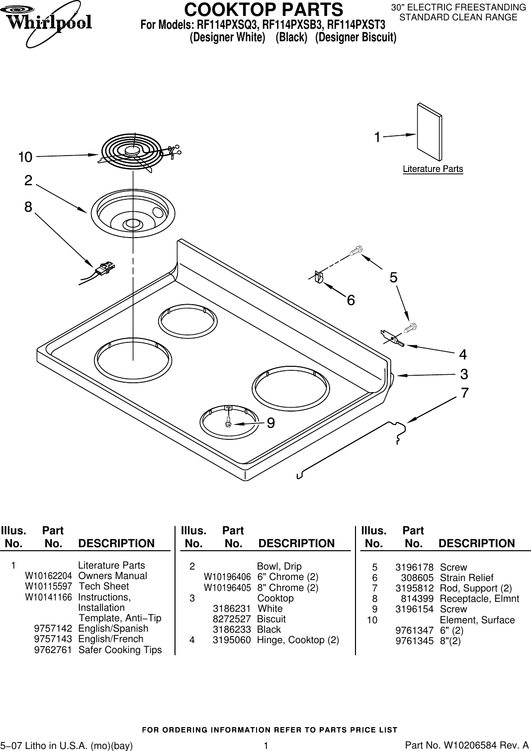 Page 1 of 7 - Whirlpool Whirlpool-Rf114Pxsb3-Users-Manual-  Whirlpool-rf114pxsb3-users-manual