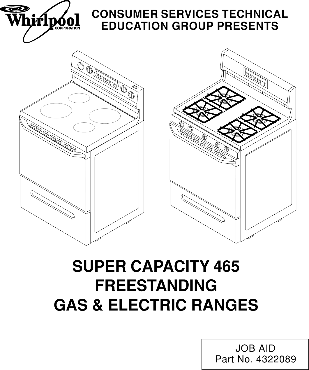 Whirlpool Super Capacity 465 Owners Manual Cover Pages