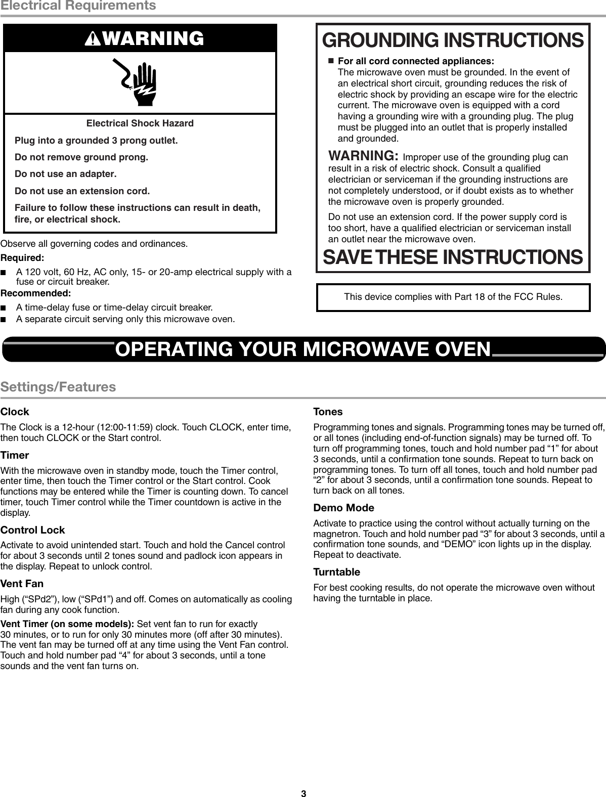 Page 3 of 6 - Whirlpool Whirlpool-W10545082A-Users-Manual- W10545082A WMH31017A UG EN  Whirlpool-w10545082a-users-manual