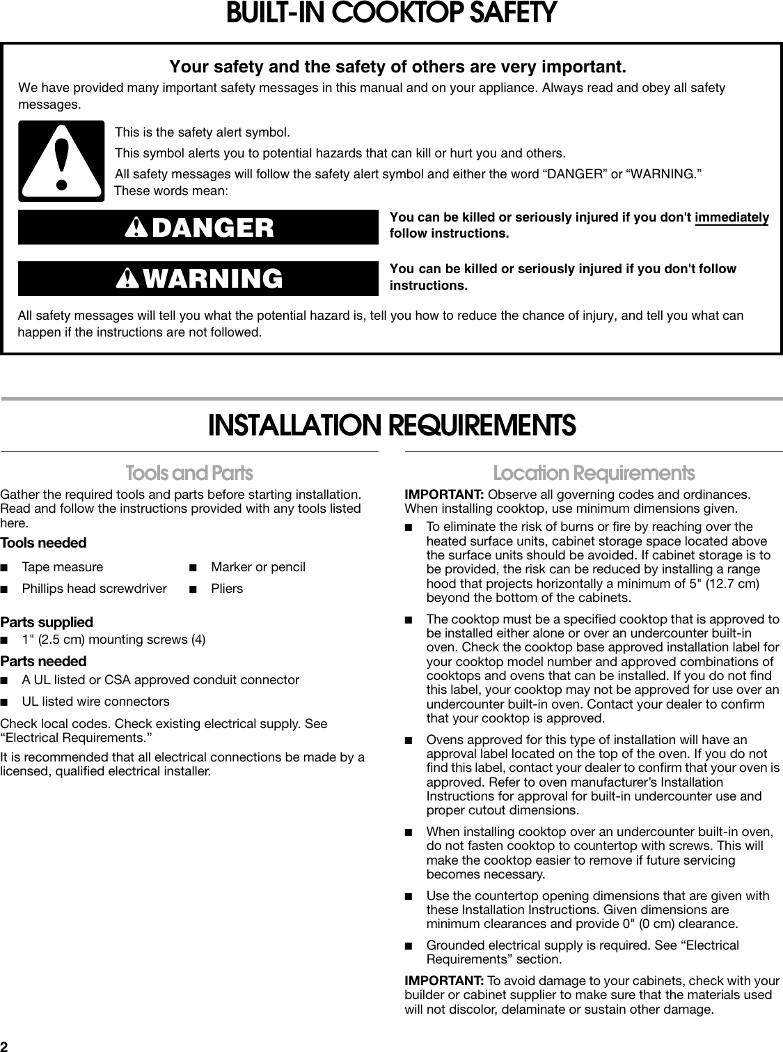 Page 2 of 12 - Whirlpool Whirlpool-Wcc31430Ab-Quick-Start-Guide