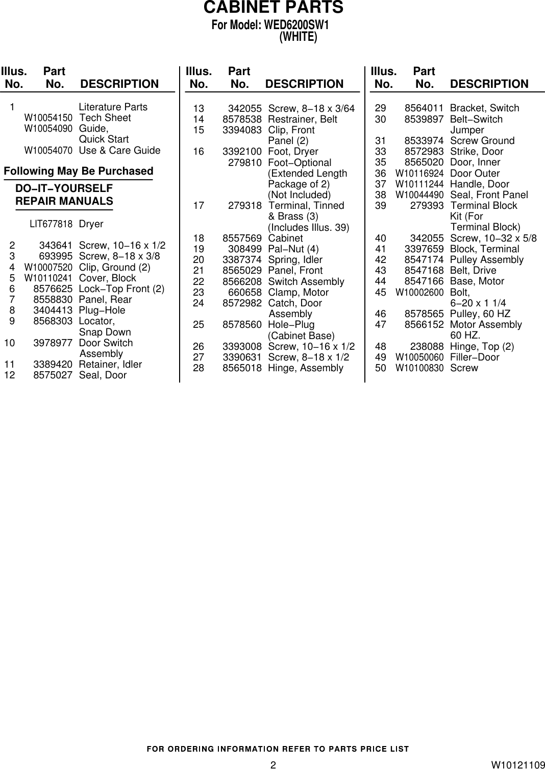 Page 2 of 7 - Whirlpool Whirlpool-Wed6200Sw1-Users-Manual-  Whirlpool-wed6200sw1-users-manual