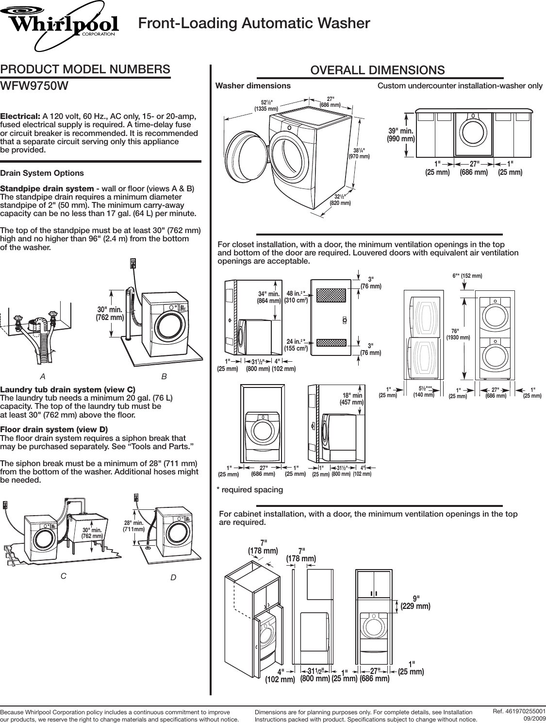 Page 1 of 1 - Whirlpool Whirlpool-Wfw9750W-Users-Manual-  Whirlpool-wfw9750w-users-manual