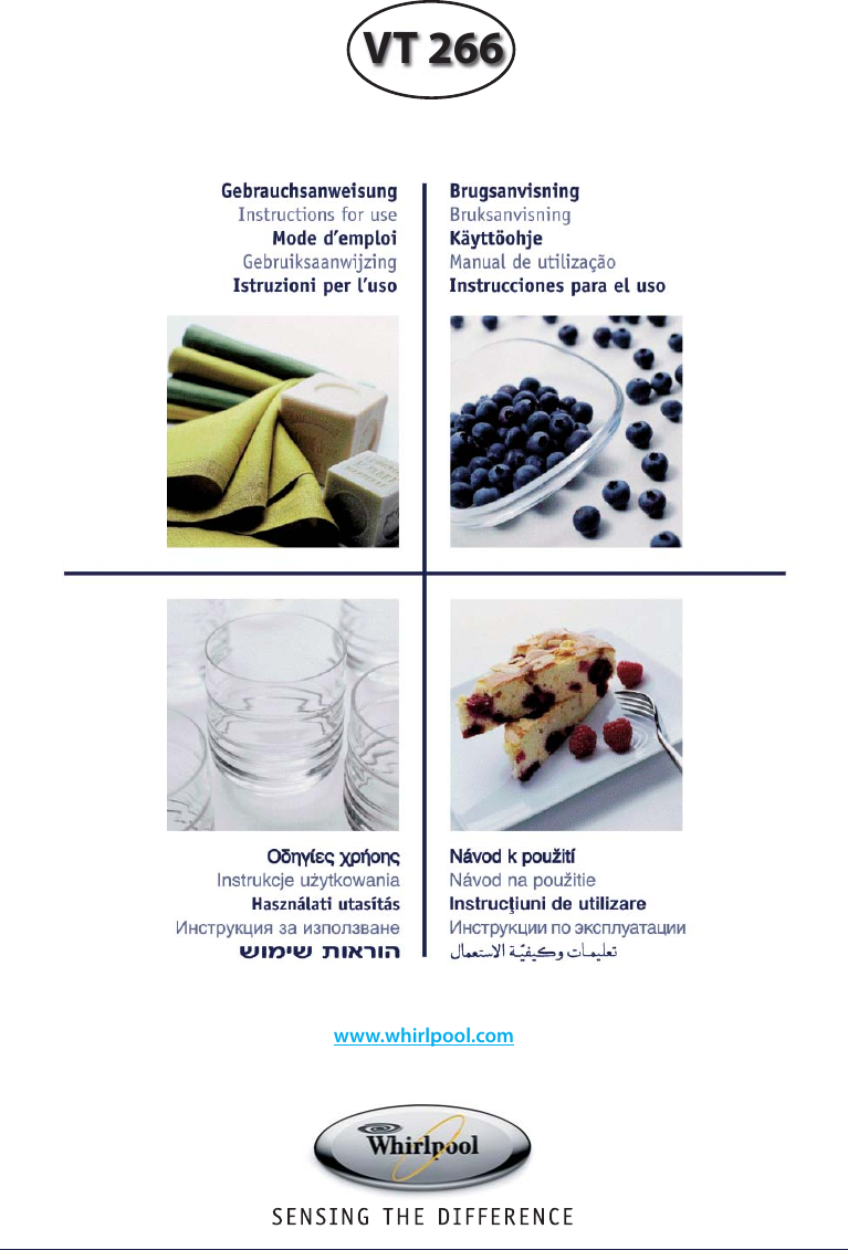 Whirlpool Microwave Oven Vt 266 Users Manual WH User Guide