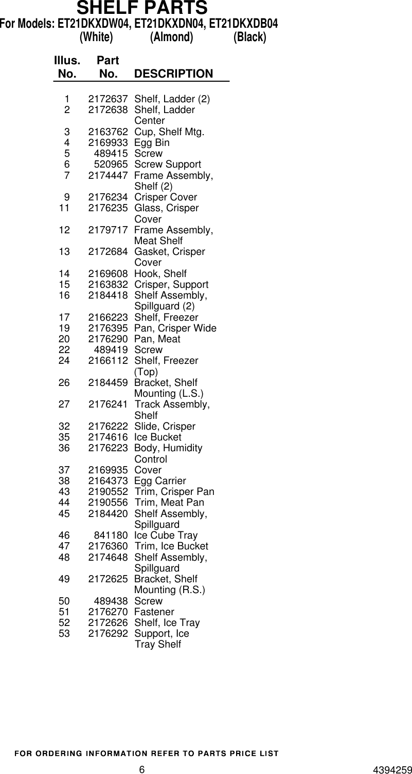 Page 6 of 12 - Whirlpool Whirlpool-Whirlpool-Refrigerator-Et21Dkxdb04-Users-Manual-  Whirlpool-whirlpool-refrigerator-et21dkxdb04-users-manual