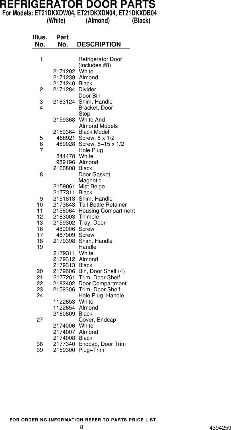 Page 8 of 12 - Whirlpool Whirlpool-Whirlpool-Refrigerator-Et21Dkxdb04-Users-Manual-  Whirlpool-whirlpool-refrigerator-et21dkxdb04-users-manual