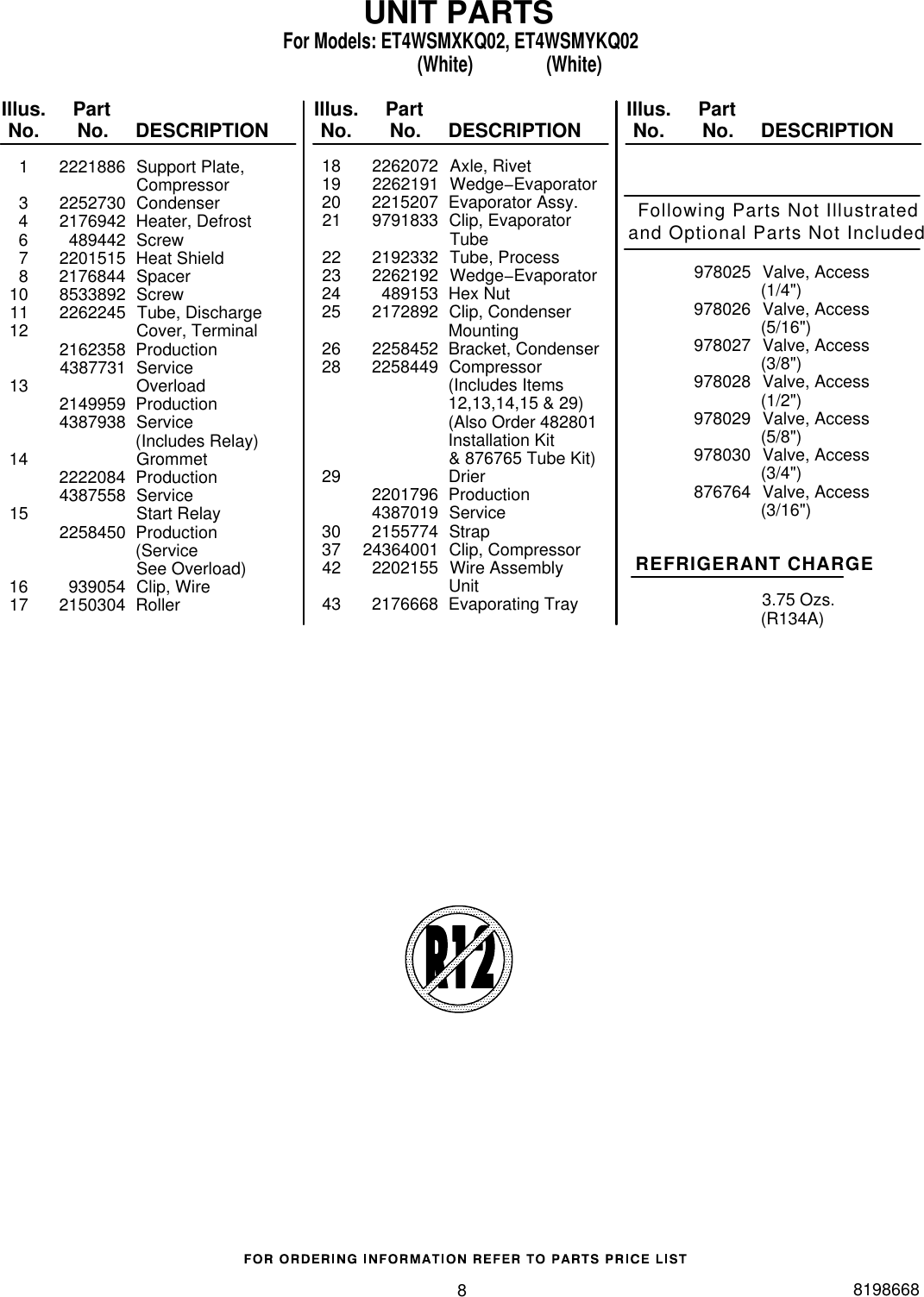 Page 8 of 12 - Whirlpool Whirlpool-Whirlpool-Refrigerator-Et4Wsmxkq02-Users-Manual-  Whirlpool-whirlpool-refrigerator-et4wsmxkq02-users-manual