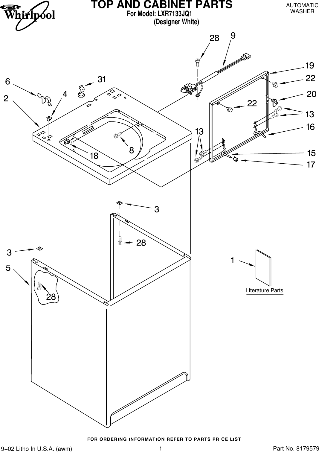 Whirlpool Washer Lxr7133Jq1 Users Manual
