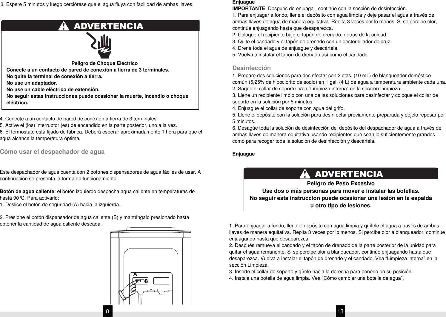 Page 8 of 10 - WK5911BS-Manual-de-Uso-y-Cuidado