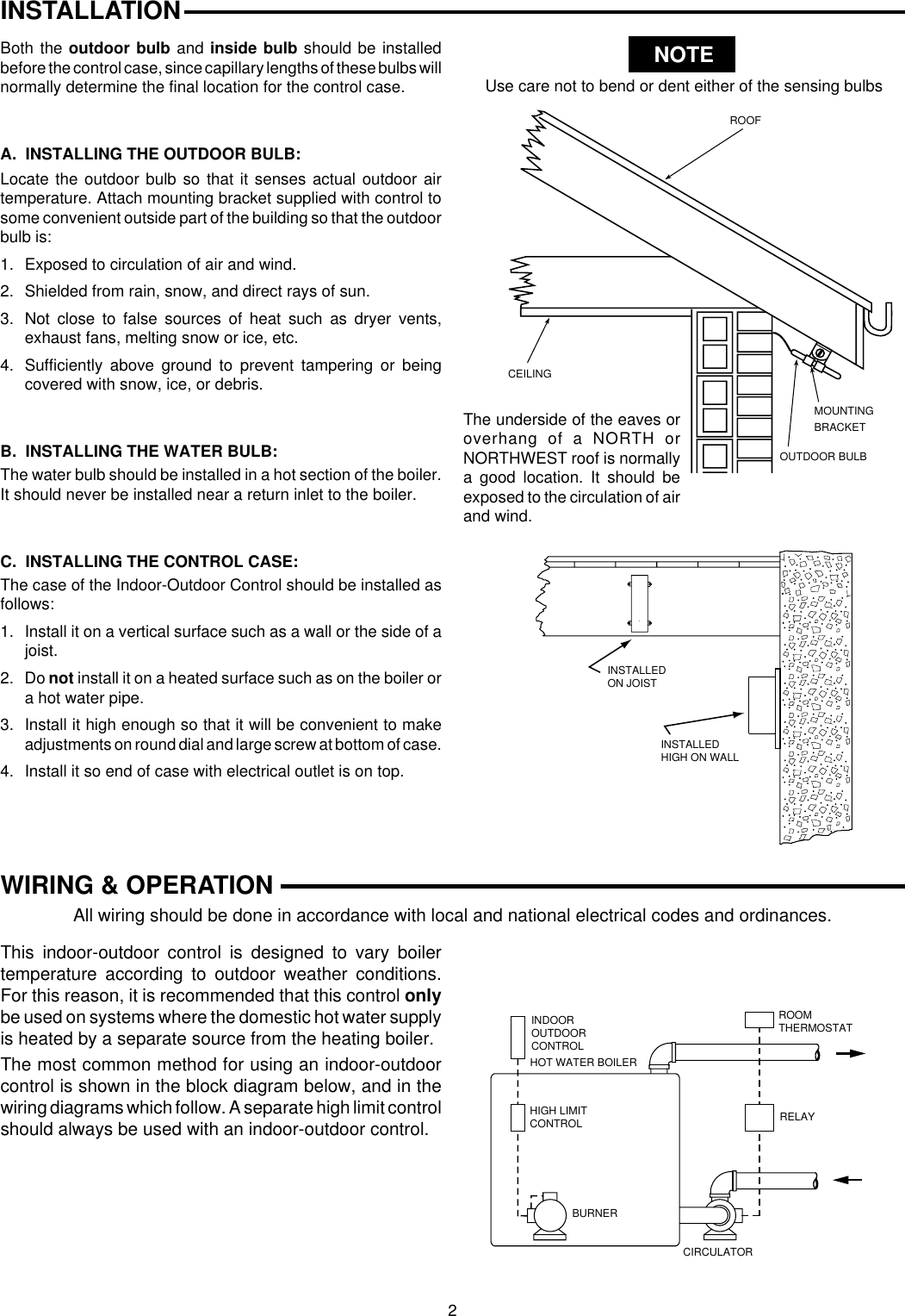 Page 2 of 10 - White-Rodgers White-Rodgers-1050-1-Indoor-Outdoor-Indoor-Outdoor-Control-Installation-Instructions- 37-1604Ben  White-rodgers-1050-1-indoor-outdoor-indoor-outdoor-control-installation-instructions