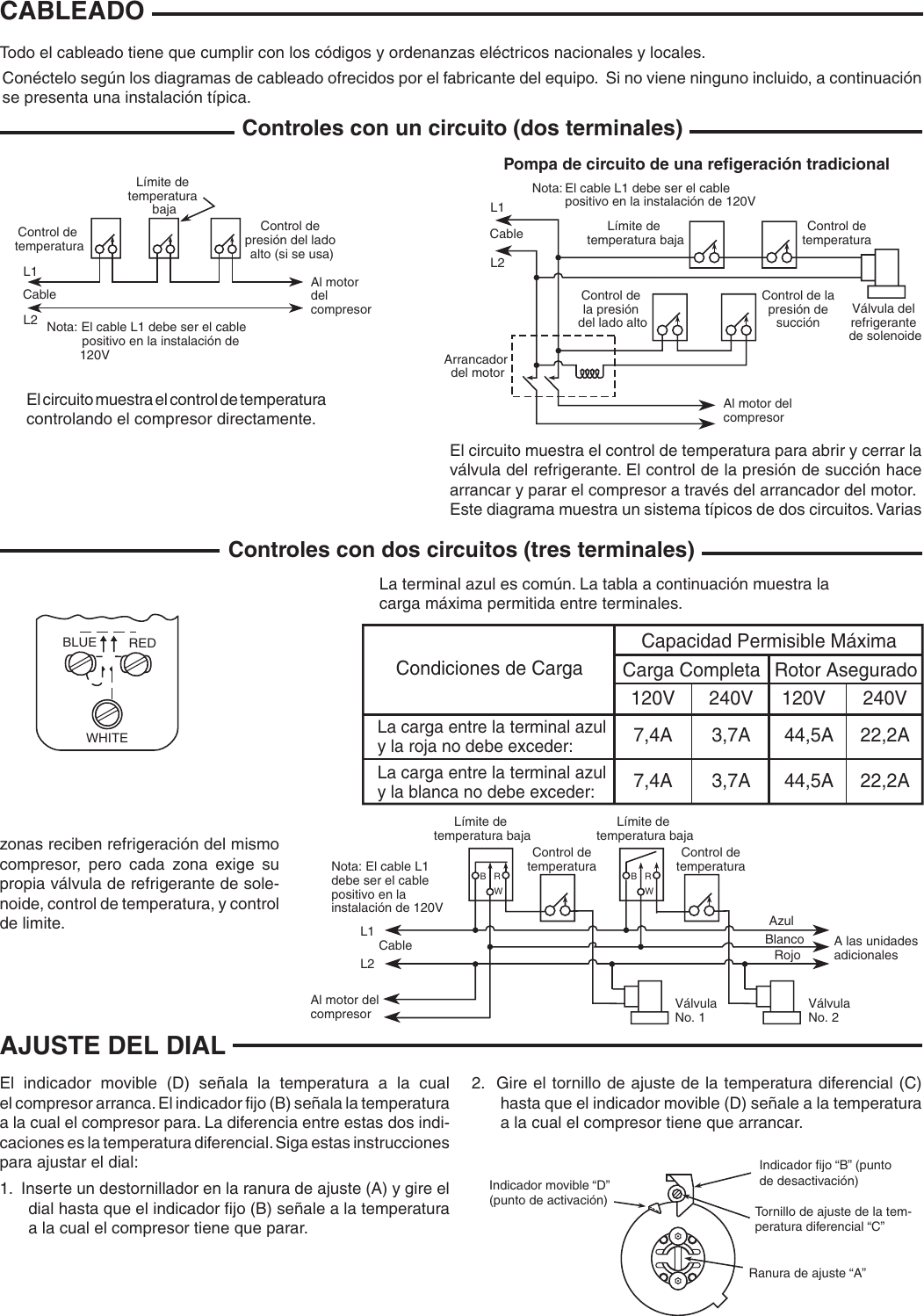 Page 6 of 8 - White-Rodgers White-Rodgers-1609-101-Refrigeration-Temperature-Controls-Installation-Instructions- 241_2_1609_1605_64_37_1104H_en_fr_sp  White-rodgers-1609-101-refrigeration-temperature-controls-installation-instructions