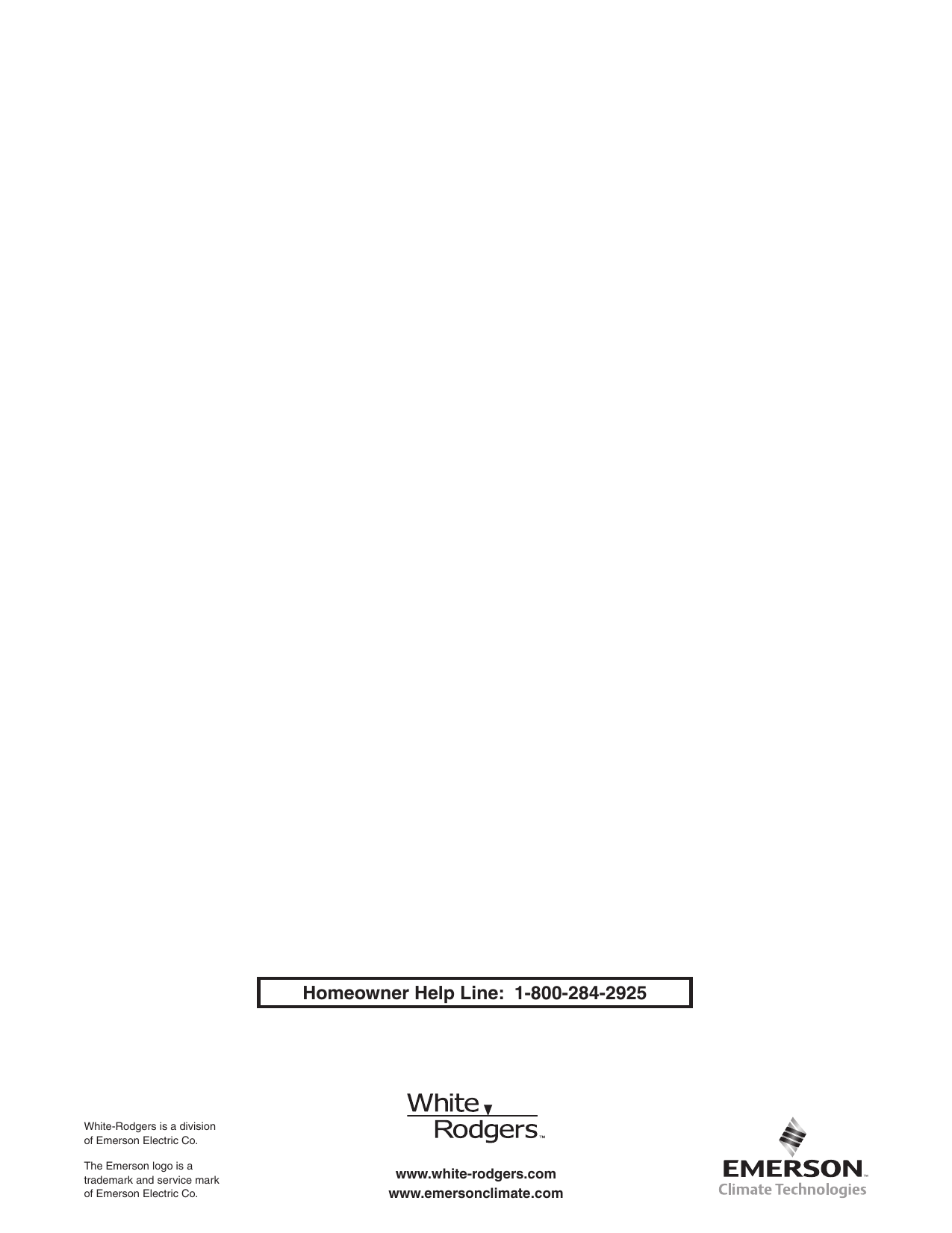 Page 8 of 8 - White-Rodgers White-Rodgers-1609-101-Refrigeration-Temperature-Controls-Installation-Instructions- 241_2_1609_1605_64_37_1104H_en_fr_sp  White-rodgers-1609-101-refrigeration-temperature-controls-installation-instructions