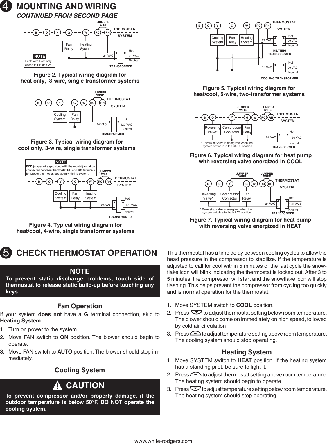 Page 3 of 8 - White-Rodgers White-Rodgers-1E78-151-White-Rodgers-70-Series-Single-Stage-Thermostat-Installation-And-Operation-Instructions- 1E78_151_37_6542C White-rodgers-1e78-151-white-rodgers-70-series-single-stage-thermostat-installation-and-operation-instructions
