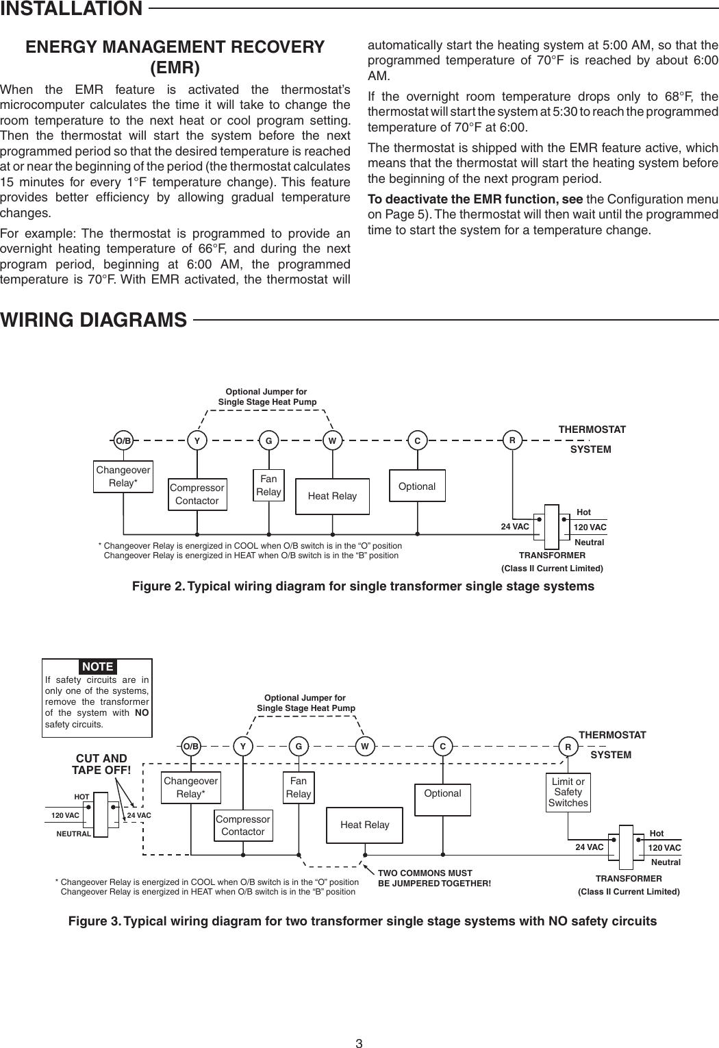 Page 3 of 12 - White-Rodgers White-Rodgers-1F80-0224-Emerson-Blue-2-Single-Stage-Thermostat-Installation-And-Operation-Instructions- 1F80-0224_37-7014B  White-rodgers-1f80-0224-emerson-blue-2-single-stage-thermostat-installation-and-operation-instructions