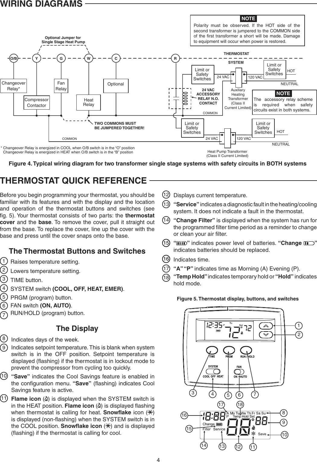 Page 4 of 12 - White-Rodgers White-Rodgers-1F80-0224-Emerson-Blue-2-Single-Stage-Thermostat-Installation-And-Operation-Instructions- 1F80-0224_37-7014B  White-rodgers-1f80-0224-emerson-blue-2-single-stage-thermostat-installation-and-operation-instructions