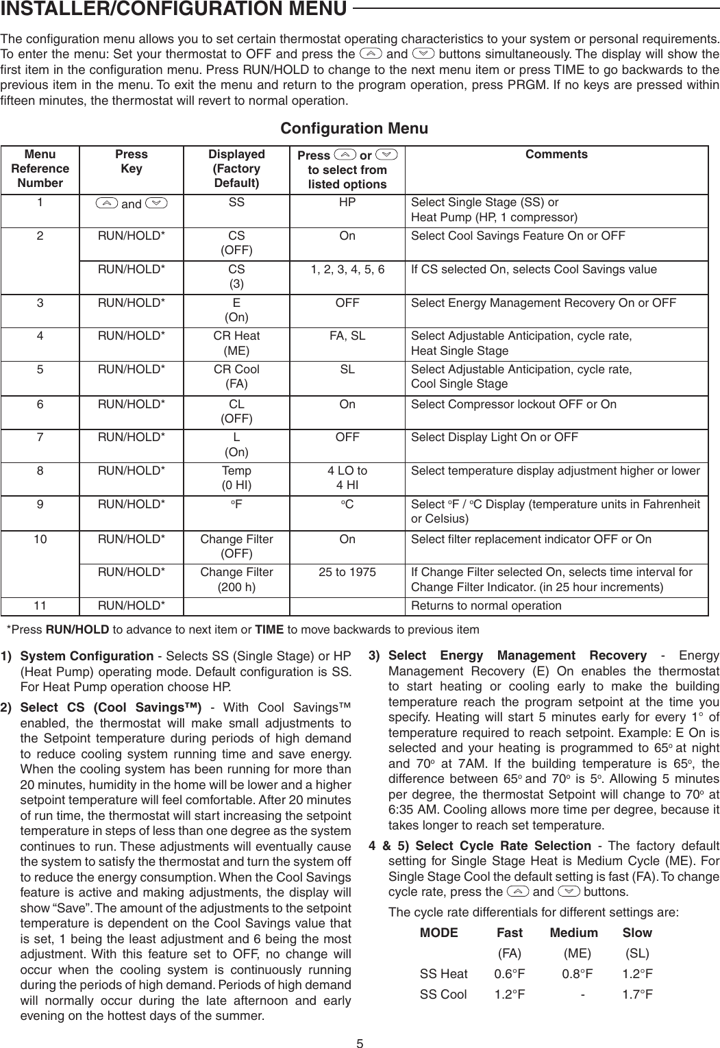 Page 5 of 12 - White-Rodgers White-Rodgers-1F80-0261-Emerson-Blue-2-Single-Stage-Thermostat-Installation-And-Operation-Instructions- 1F80-0261_37-7009B  White-rodgers-1f80-0261-emerson-blue-2-single-stage-thermostat-installation-and-operation-instructions