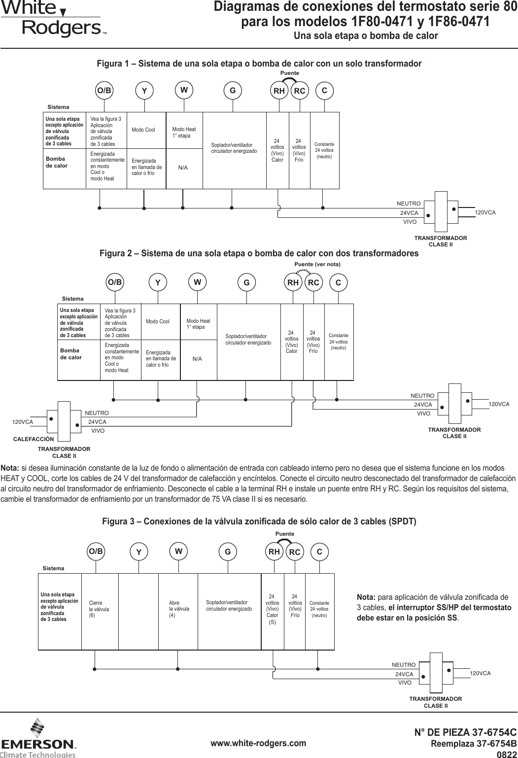 Old White-Rodgers Thermostat Wiring Diagram from usermanual.wiki