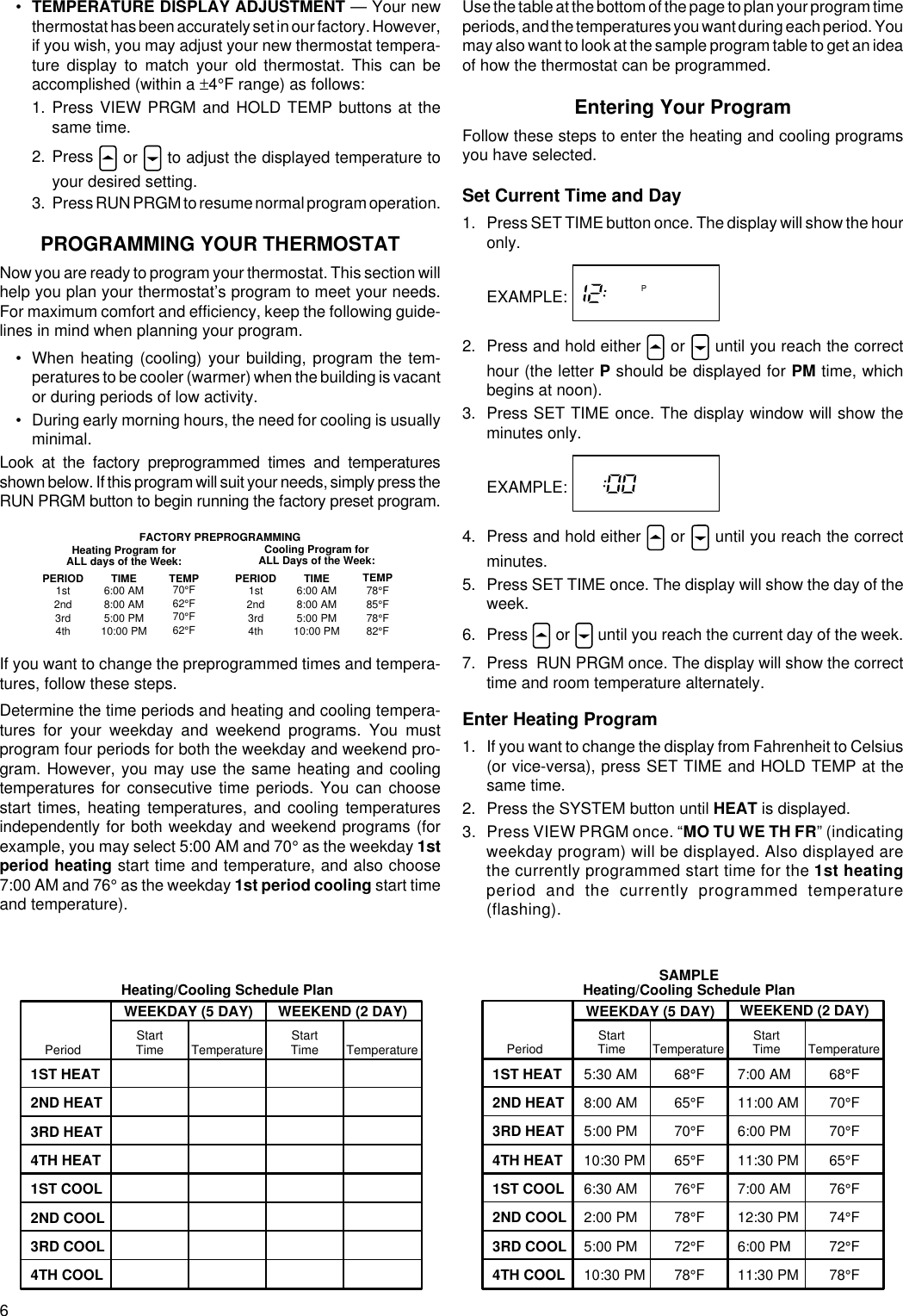 Page 6 of 8 - White-Rodgers White-Rodgers-1F80-71-Owners-Manual- 1F80-71 (37-6120A)  White-rodgers-1f80-71-owners-manual