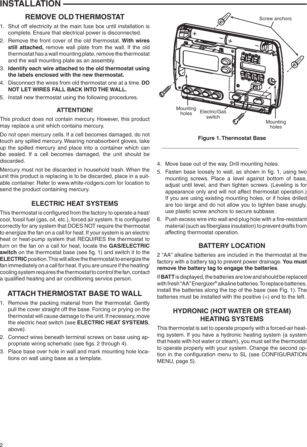 Page 2 of 8 - White-Rodgers White-Rodgers-1F81-261-Installation-Manual- ManualsLib - Makes It Easy To Find Manuals Online!  White-rodgers-1f81-261-installation-manual