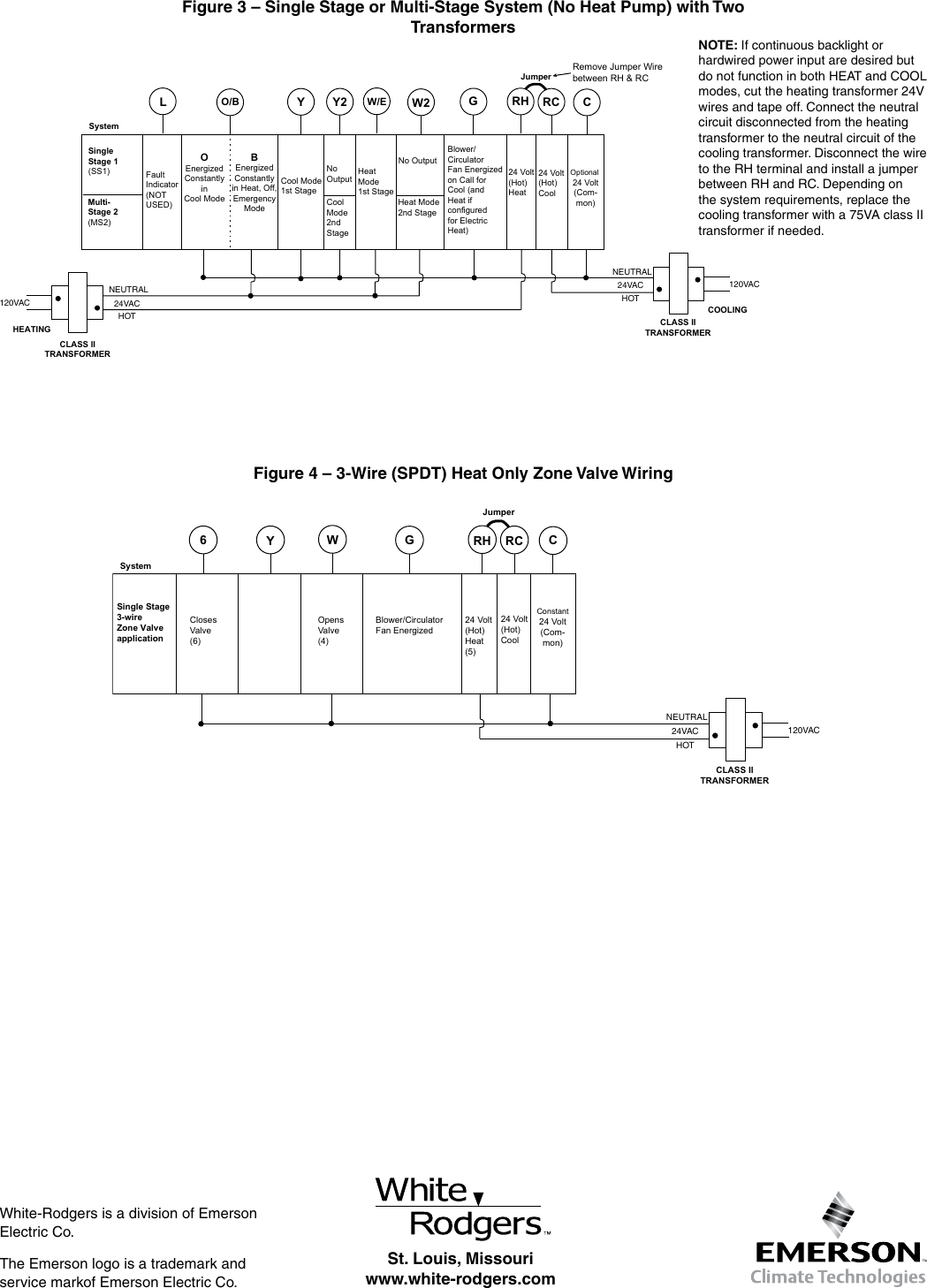 Page 2 of 4 - White-Rodgers White-Rodgers-1F85-0422-Emerson-Blue-4-Programmable-Thermostat-Wiring-Diagram-  White-rodgers-1f85-0422-emerson-blue-4-programmable-thermostat-wiring-diagram
