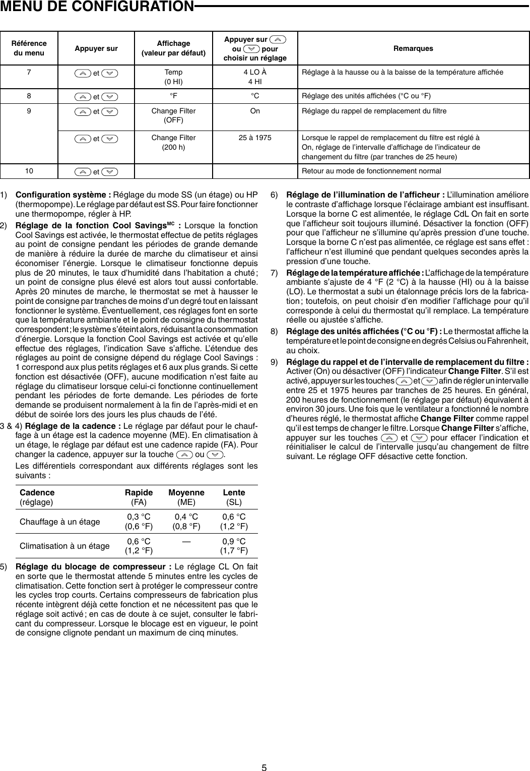 Page 5 of 8 - White-Rodgers White-Rodgers-1F86-0244-Emerson-Blue-Non-Programmable-Single-Stage-Thermostat-Installation-And-Operation-Instructions-French-  White-rodgers-1f86-0244-emerson-blue-non-programmable-single-stage-thermostat-installation-and-operation-instructions-french