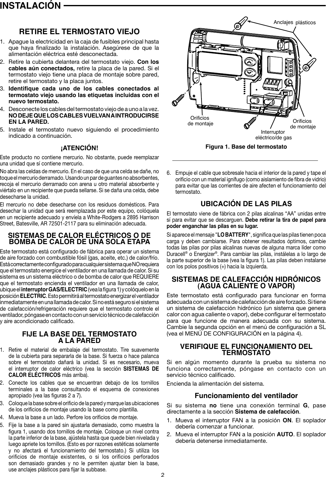 Page 8 of 12 - White-Rodgers White-Rodgers-1F86-344-White-Rodgers-80-Series-Non-Programmable-Single-Stage-Thermostat-Installation-And-Operation-Instructions- 1F86-344_37-6585B.pmd  White-rodgers-1f86-344-white-rodgers-80-series-non-programmable-single-stage-thermostat-installation-and-operation-instructions