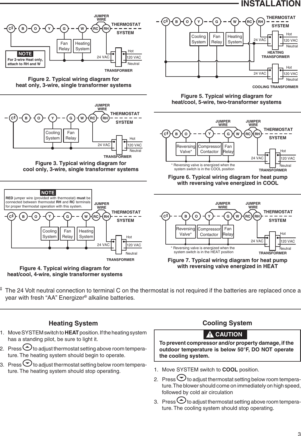 Page 3 of 8 - White-Rodgers White-Rodgers-1F87-361-White-Rodgers-80-Series-Single-Stage-Thermostat-Installation-And-Operation-Instructions- 1F87_361_37-6763B  White-rodgers-1f87-361-white-rodgers-80-series-single-stage-thermostat-installation-and-operation-instructions