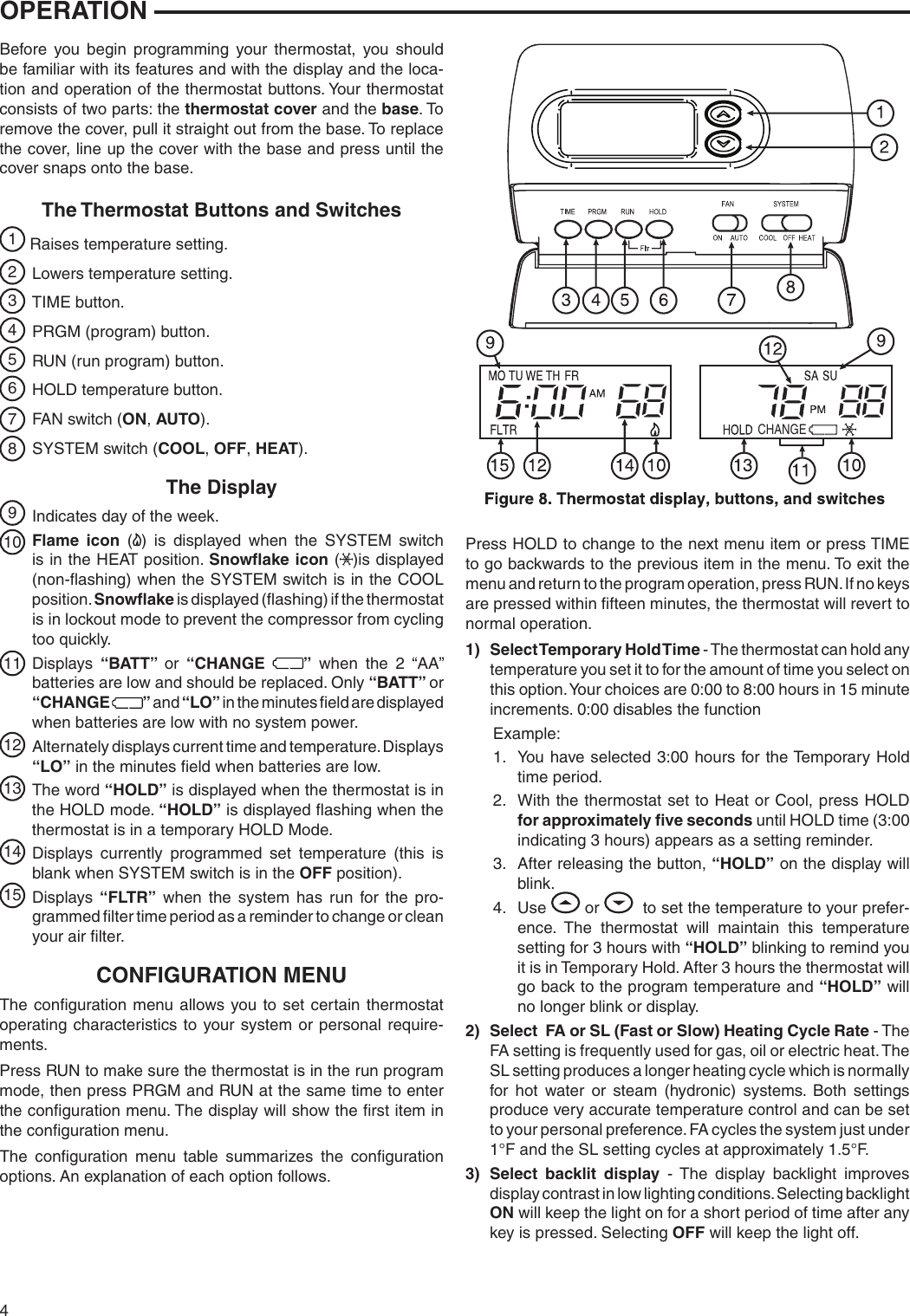 Page 4 of 8 - White-Rodgers White-Rodgers-1F87-361-White-Rodgers-80-Series-Single-Stage-Thermostat-Installation-And-Operation-Instructions- 1F87_361_37-6763B  White-rodgers-1f87-361-white-rodgers-80-series-single-stage-thermostat-installation-and-operation-instructions